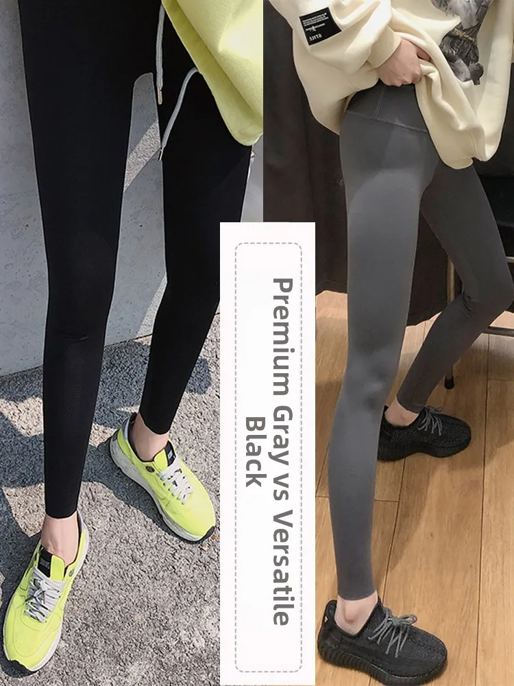 여성용 아크 스킨 요가 팬츠 타이트 핏 리퀴드 스포츠 레깅스 복부 슬리밍 봄 가을 겨울 아이 컬러 크리온