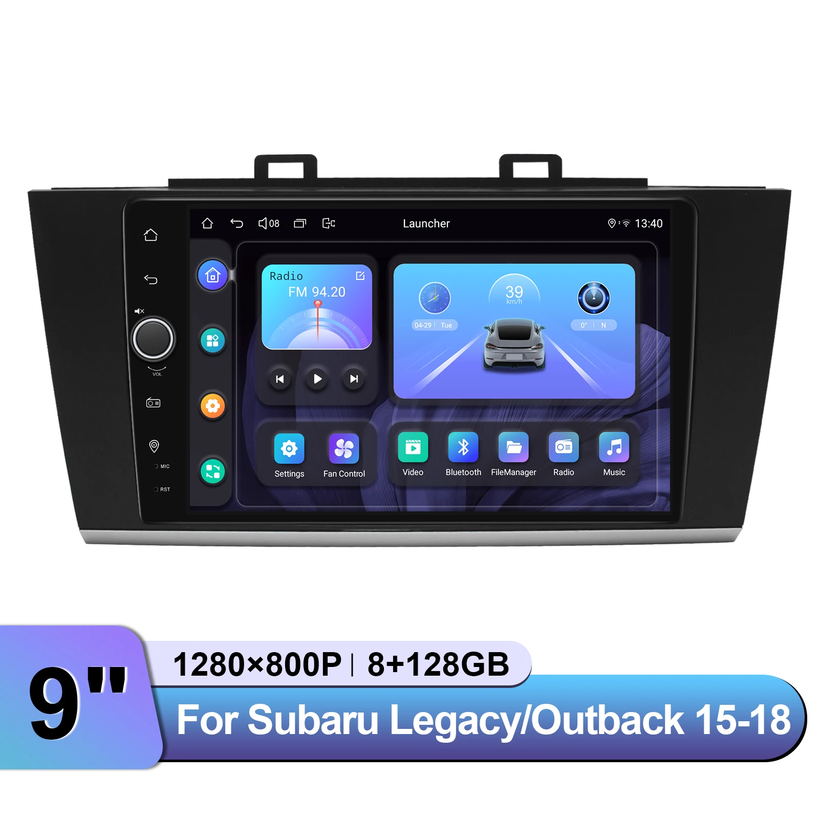 JOYING 9 بوصة 1280*800 شاشة تعمل باللمس ترقية راديو السيارة ستيريو رئيس وحدة مشغل وسائط متعددة لسوبارو ليجاسي Outback 2015- 2018