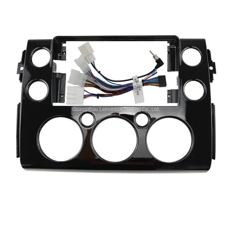 Adaptateur de montage Audio pour tableau de bord, kit de garniture de tableau de bord, panneau facial 9 pouces pour TOYOTA FJ CRUISER 2007 + lecteur Radio Double Din, 2 Din