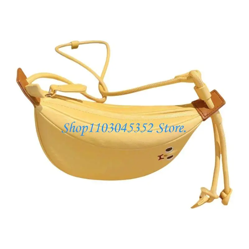 

A3PE Unique Banana Shoulder Bag for Women and Girls with Adjustable Chain Strap Crossbody Bags for Convenience