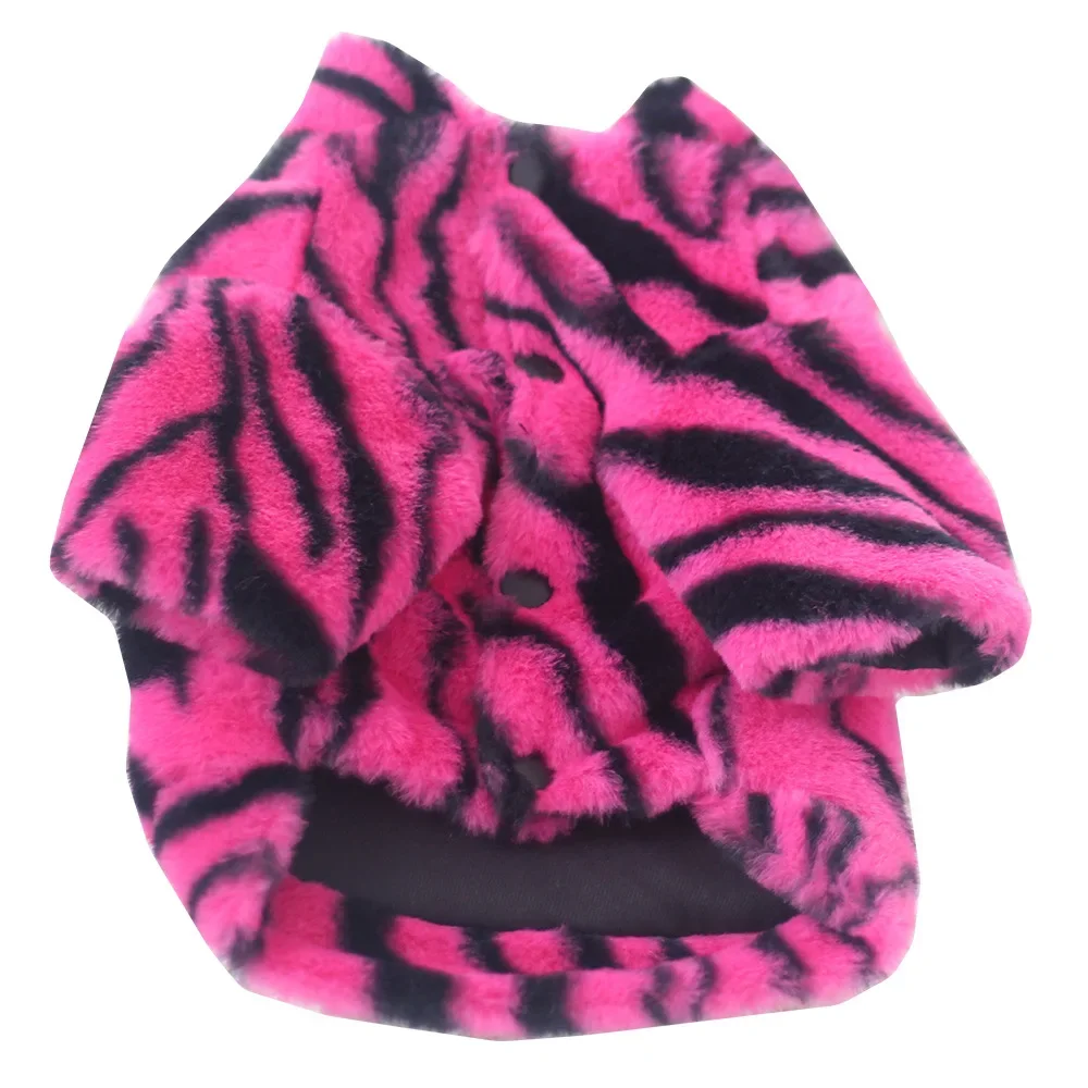 Pet Autumn and Winter Fur Cloak Striped Hat Dog Shawl Pet Clothes Winter Dog Clothes Leather Pet Coat Cat Clothes for Small Dogs