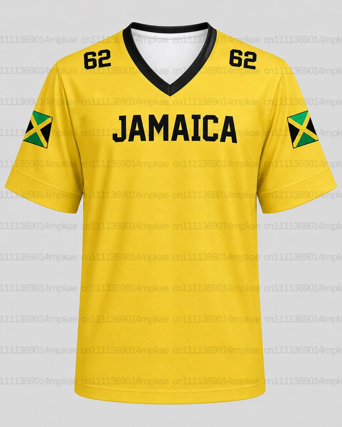 Sommerliches Freizeit-Sportshirt mit Ghana-Print, V-Ausschnitt, Kurzarm, Lockerer Schnitt, Modischer Street-Style, Unisex-Oberteil – Detail 5