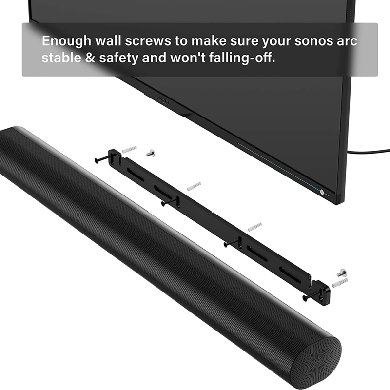 Soundbar Speaker Stand Wall Mount Bracket For SONOS Arc Thickened Acrylic Bar Speaker Stand 1 Piece Wall Bracket