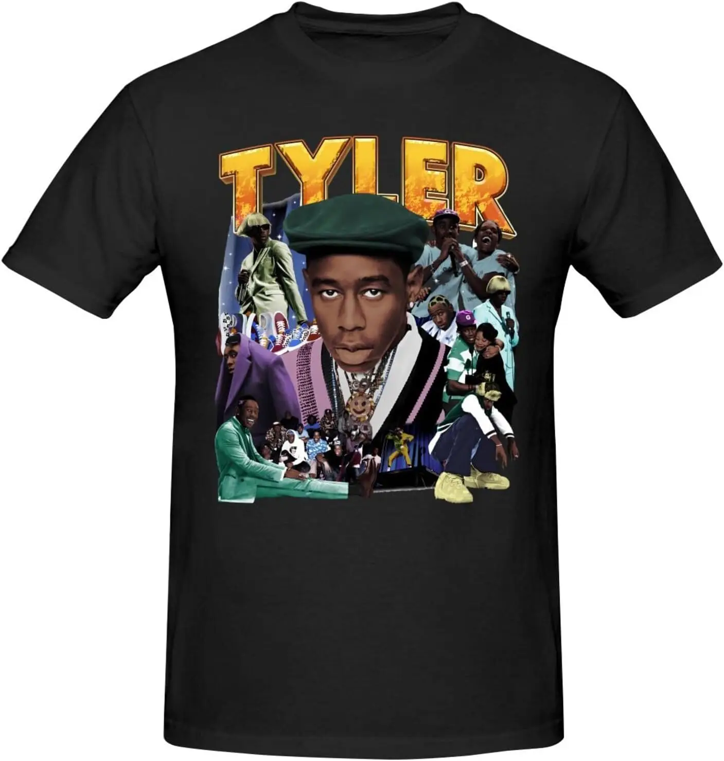 Men's Stylish T-Shirt Short-Sleeve T-Shirts Adult Teens Cotton Tshirts