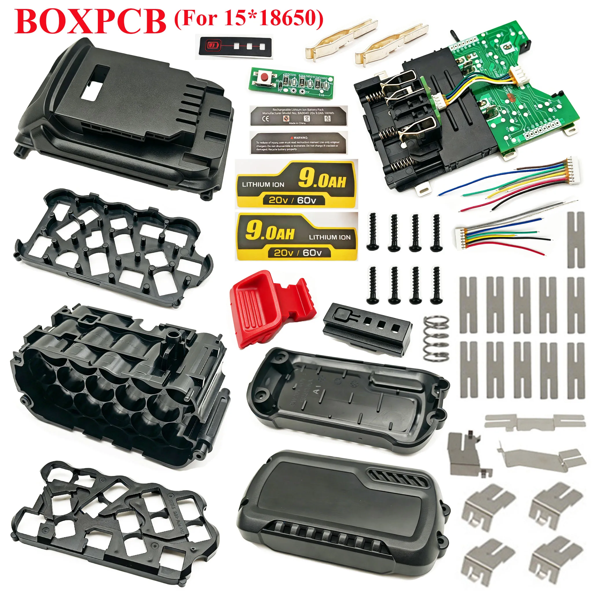 DCB606 Li-ion Battery Case BSM PCB Charging Protection Circuit Board Box Housing Kit For DeWalt 20V For FlexVolt 60V Batteries