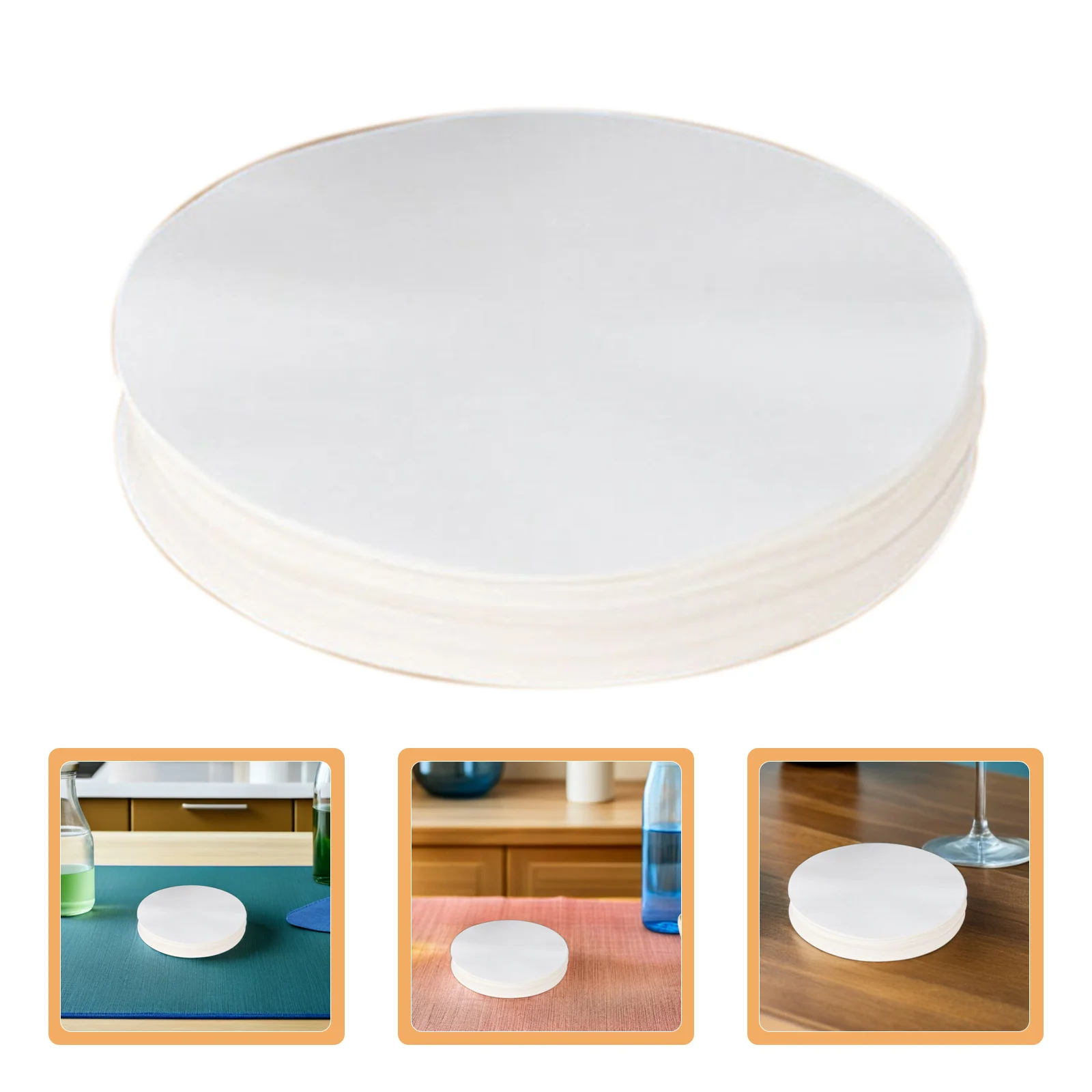 

500Pcs Leakproof Paper Pads High Quality Sealing Films for Drink Cups Juice Bottles Reusable Spill Resistant Round Sealing Paper