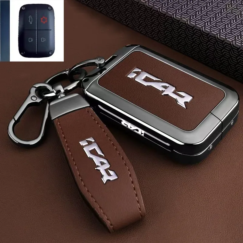 

Key Fob Cover for 2026 Chery ICAR V27, Heavy Duty Metal Protective Case Shell with Keychain, Anti-Drop & Scratch Proof Keychain