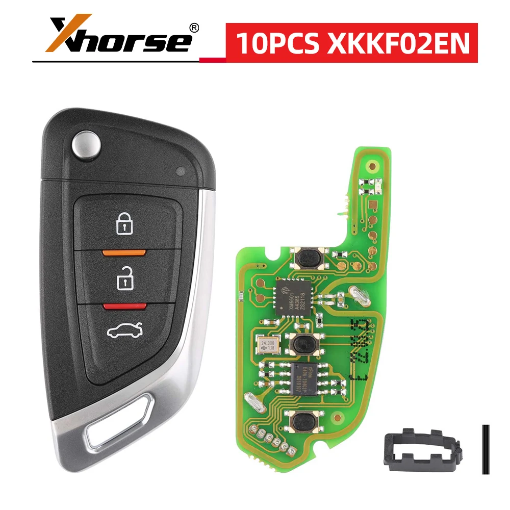 

10pcs/lot XHORSE XKKF02EN Universal Remote Car Key with 3 Buttons English Version for VVDI Key Tool and VVDI2