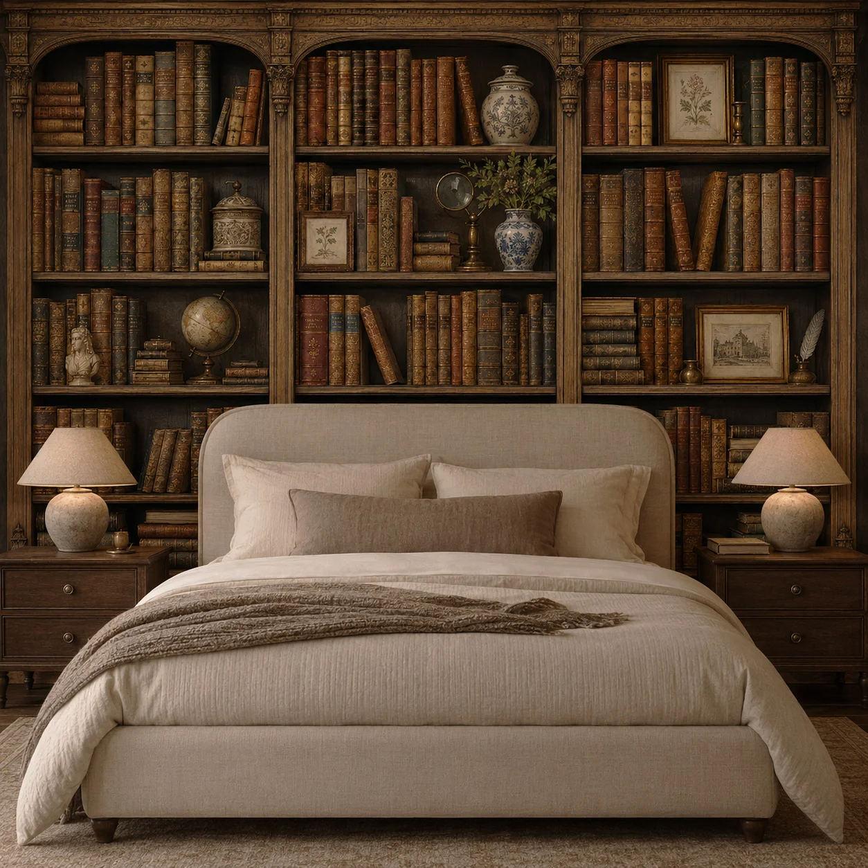papier-peint-mural-vintage-style-bibliotheque-antique-theme-dark-academia-pour-bibliotheque-salon-chambre-pose-requise