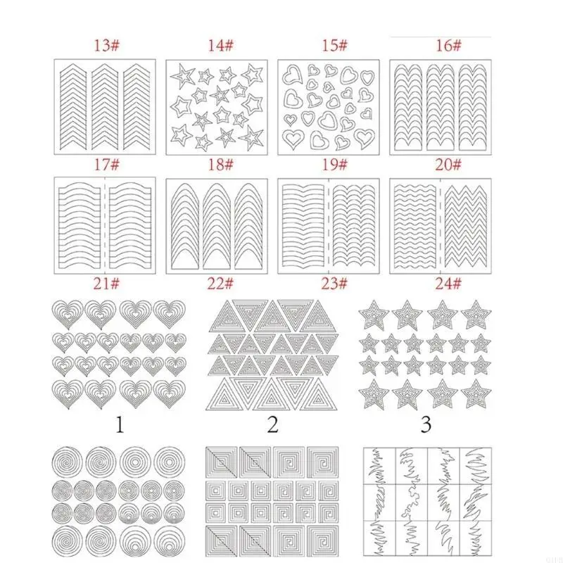 Q1FB 프랑스 매니큐어 스트립 네일 형태 프린지 팁 가이드 스티커 DIY 네일 아트 팁