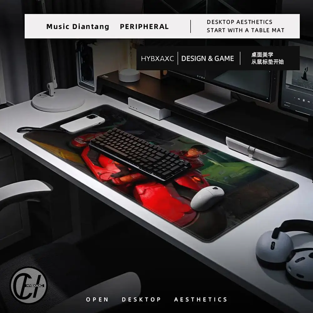 Desk Accessories A-Akira Anime Large Mouse Pad Anime Fashion New Mousepad Gamer Pc Cabinet Computer Desks Keyboard Mat Gaming