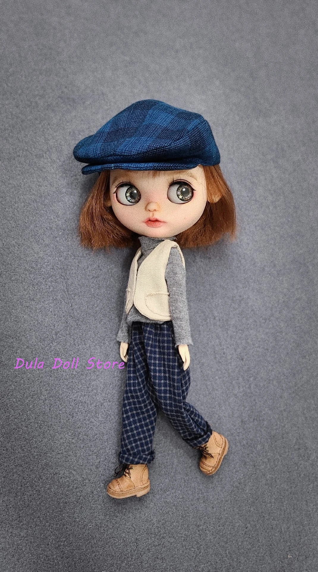 

(Час шитья 60 дней) Кукла Дула Одежда Платье Лляные штаны Жилет Кепка Комплект Blythe Qbaby ob24 ob22 Licca ICY JerryB 1/6 Doll