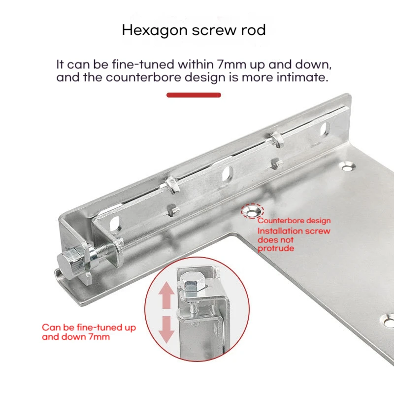 Wytrzymałe wsporniki ścienne do szafek łazienkowych/kuchennych - regulowane okucia do pływających półek, maksymalne obciążenie 200-300 kg, odporna na rdzę