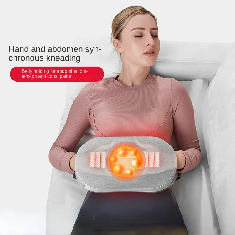 Red Light Physiotherapy Hand Abdomen Massage In One Massager Automatic Bianstone Kneading Abdominal Instrument Graphene Heating