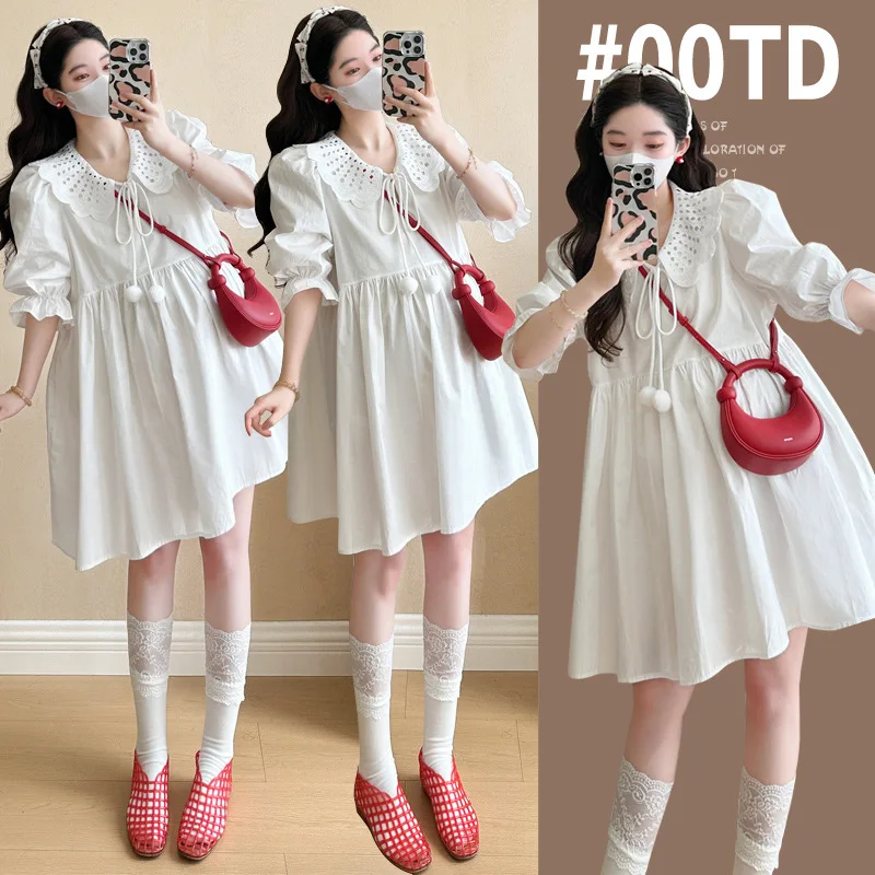 

Pregnant Women's Sweet 2025 Summer Age Reduction Korean Version Pregnant Women's Dress
