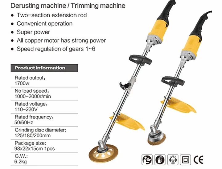 Customized handheld electric mortar bowl rust remover, adjustable speed rust removal, polishing,and scaling electric movement 5