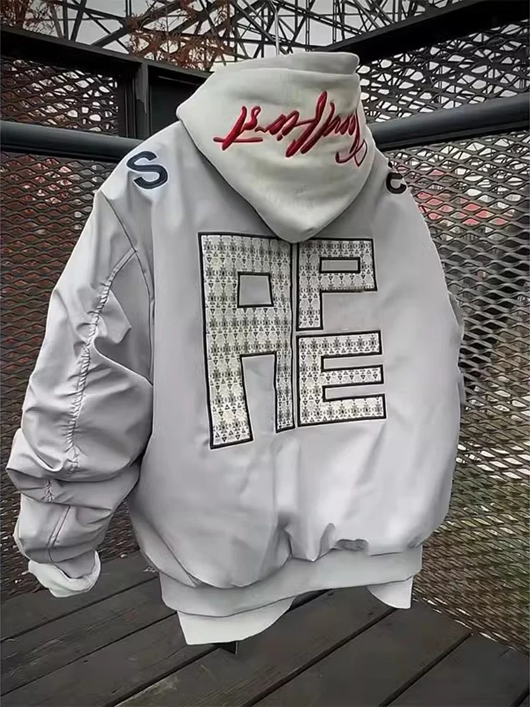 

Мужская куртка-пилот Amer: весенне-осенняя, с бейсбольной строчкой, модная, винтажная, рабочая, свободного кроя, с длинными рукавами