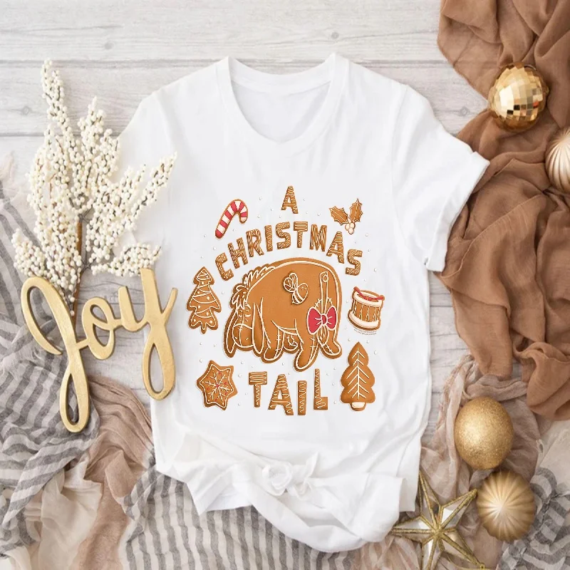 

2025-26 Summer Winnie the Pooh T-shirt Y2k Winnie Hat Printed 100% cotton printed T-shirt Women's Loose Disney T-shirt