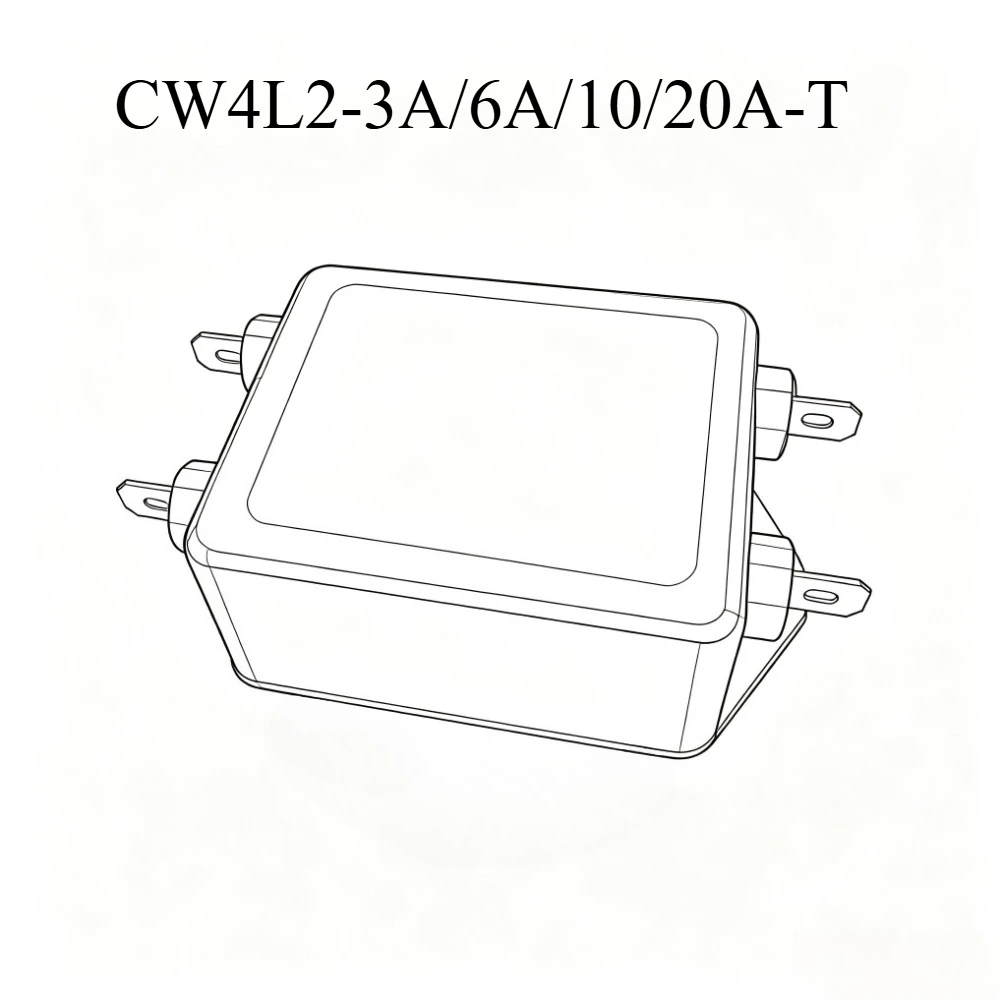 CW4L2-20A-T EMI Power Filter Single Phase CW4L2-3A/6A/10/20A-T AC 115V / 250V  20A 50/60Hz For Laser Machine For CANNY WEL CW4L2