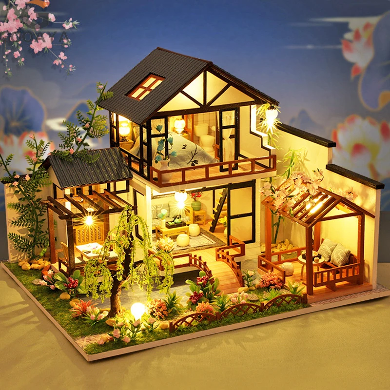 

Building Model Doll House 3D Puzzle Mini DIY Kit Production and Assembly of Room Toys Home Bedroom Decoration with Furniture