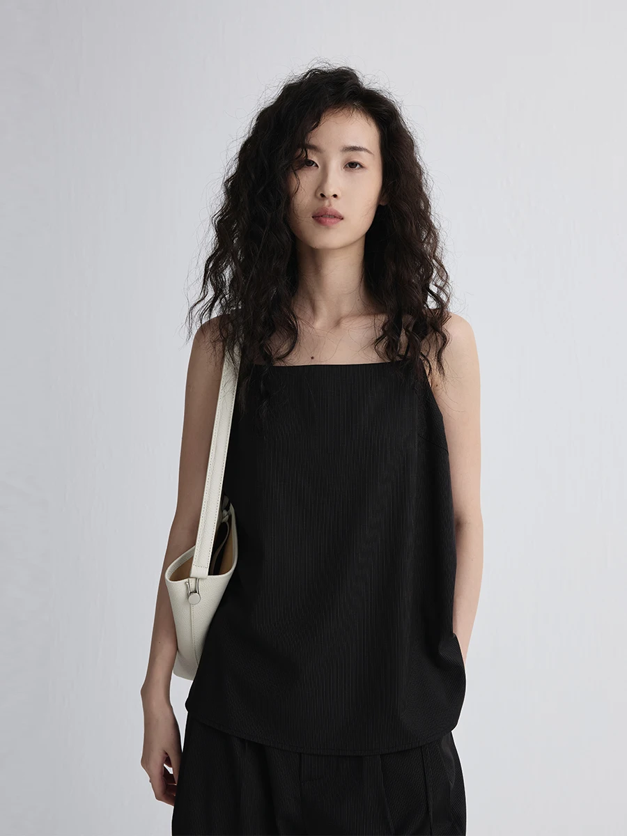 

Caremind Women's Busin Vest Thin Strap ter Top Summer Commute Svel Tank Top Polyester Blend Regular Fit