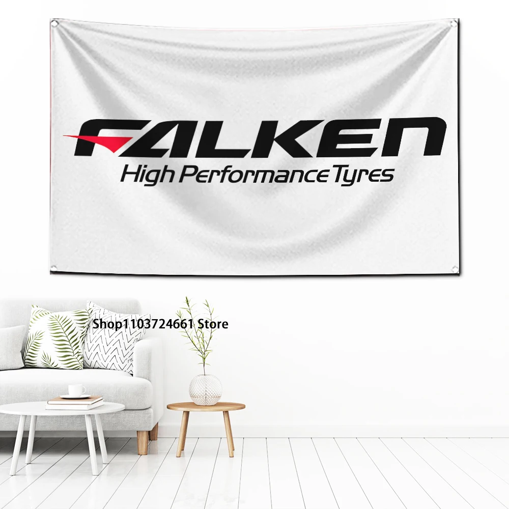 60x90cm Falkens Tire Flag Polyester Digital Printing Banner for Garage Wall Art Out Door Decoration