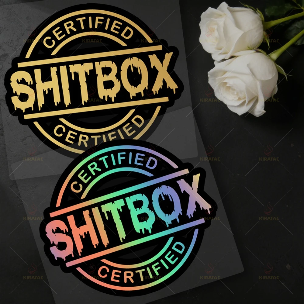 

1PC Certified Shitbox Funny Car Sticker - Waterproof Vinyl Decal for Window Trunk Motorcycle Helmet Fairing Scooter