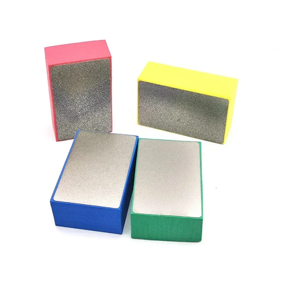 

Block Polishing Pad 3.54*2.16*1.18in Tile Trimming Wood Deburring 4 Pcs 90*55*30mm Diamond + Sponge Electroplating