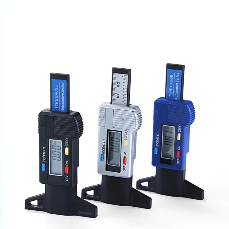 Digital Car Tyre Tire Tread Depth Gauge Meter Measurer Tool Caliper Thickness Gauges Tread Brake Pad Shoe Tire Monitoring System