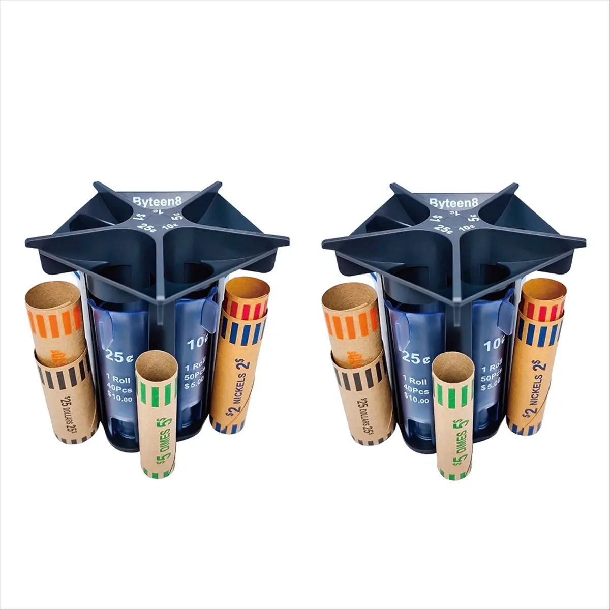 2026 Trend Coin Counter Coin Sorter Tube, 5-In-1 Change Sorter Coin Organizer, Change Counter Machine Coin Roller