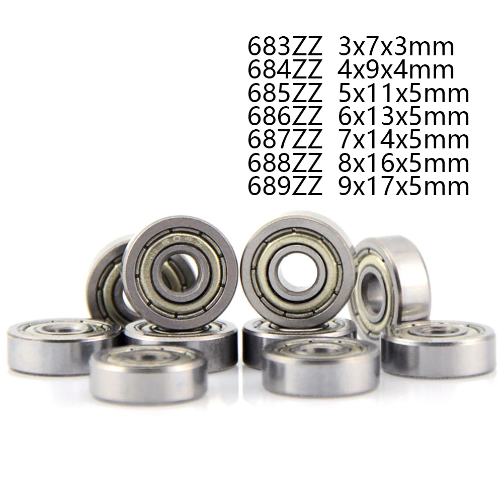 Stainless Steel Small Bearing 683ZZ 684ZZ 685ZZ 686ZZ 687ZZ 688ZZ Deep Groove Ball Bearing