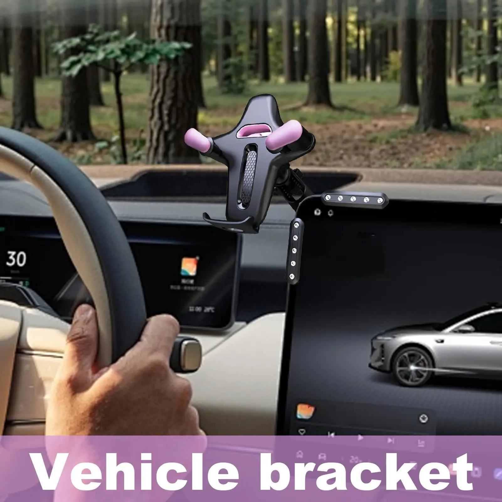 

Car Phone Holder Adjustable Non-Slip Bracket Auto Screen Navigation Phone Mount For Truck Vehicle Auto Pickups Scooter Dashboard