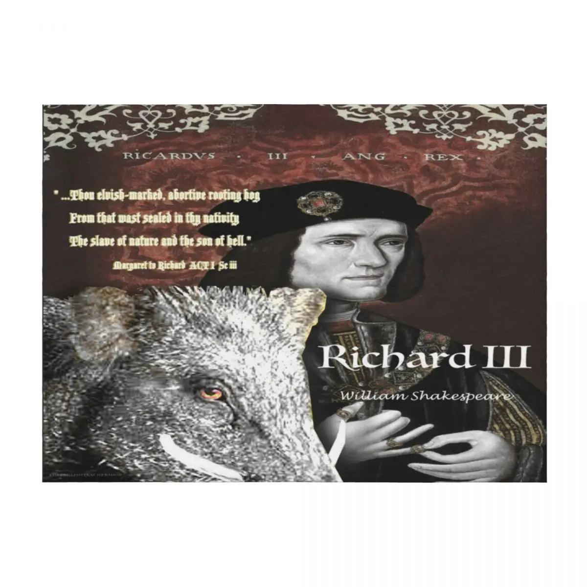 

Richard lll image and quote Throw Blanket Picnic Decorative Sofas Tourist For Baby Blankets