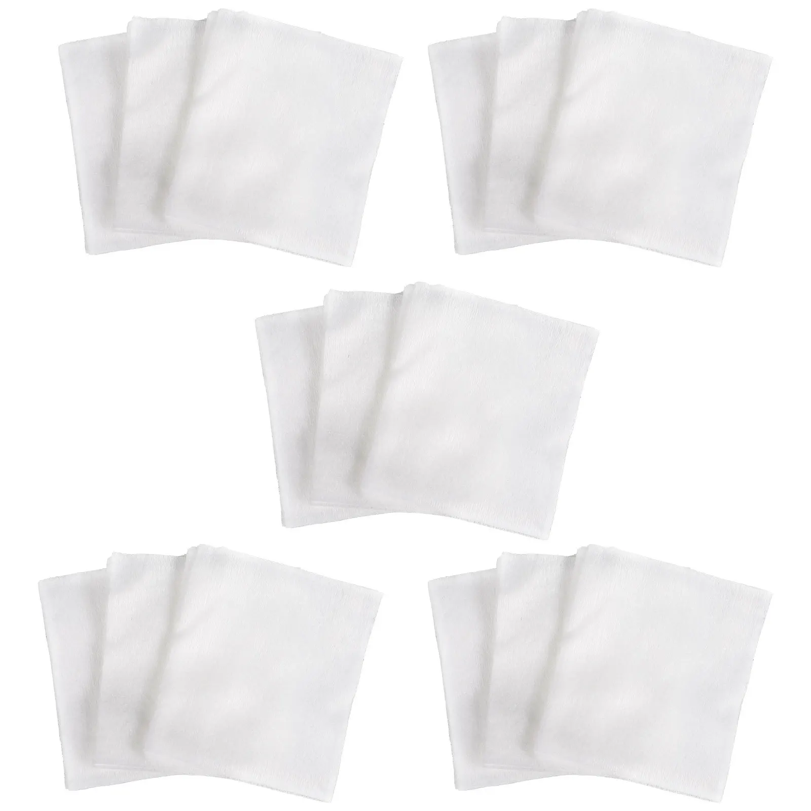 200 Uds almohadillas desmaquillantes almohadillas de limpieza Facial de algodón suave absorbente uso en seco y húmedo para almohadilla desmaquillante Facial