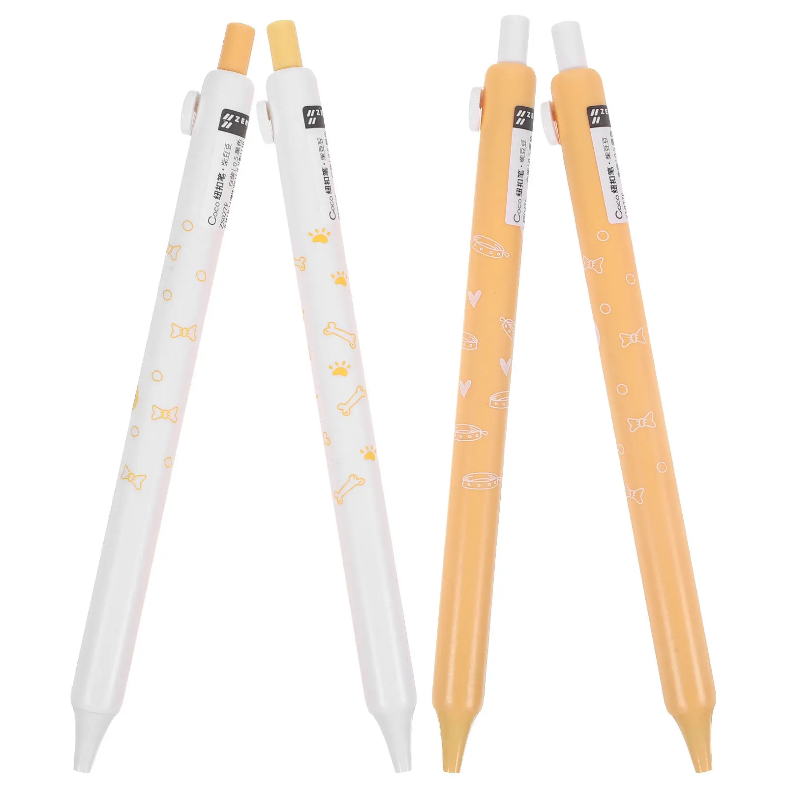 

4Pcs Neutral Gel Pen Set Cartoon Design Smooth Writing Pens for Office School Home Use Ergonomic Comfort Grip Portable