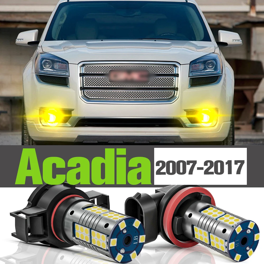 

2x LED Fog Light Accessories Lamp For GMC Acadia 2007-2017 2008 2009 2010 2011 2012 2013 2014 2015 2016