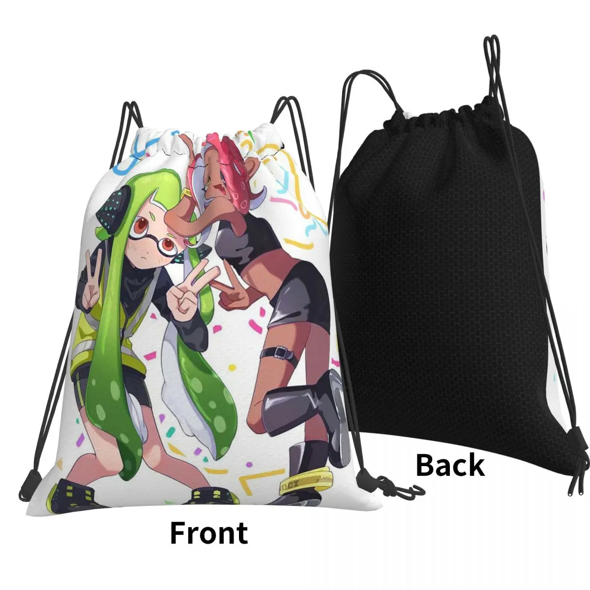 Splatoon Play Gamer Backpacks Fashion Drawstring Bags Sports Bag Book Bags for Man Woman Students