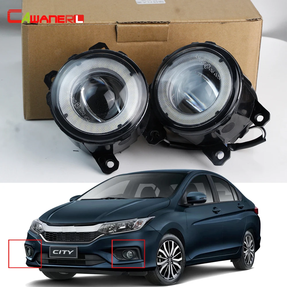 2 X Zespół świateł przeciwmgielnych LED Angel Eye DRL Światła do jazdy dziennej 30W H11 Do Hondy City Grace Ballade 2014 2015 2016 2017 2018