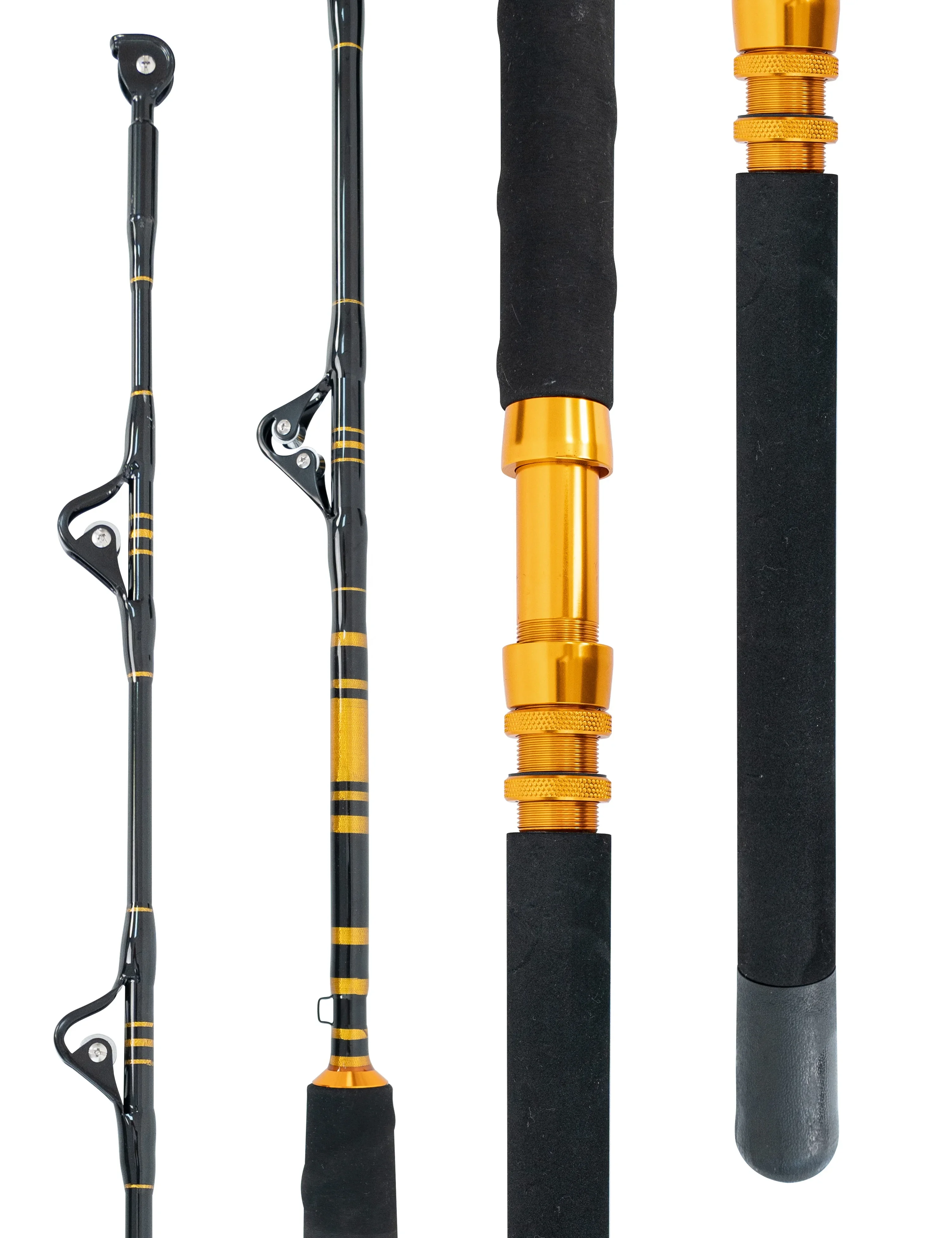 

6'0" Classic Trolling Fishing Rod Fiberglass Trolling Rod With Full Stainless Steel Roller Guides Moderate Fast Action