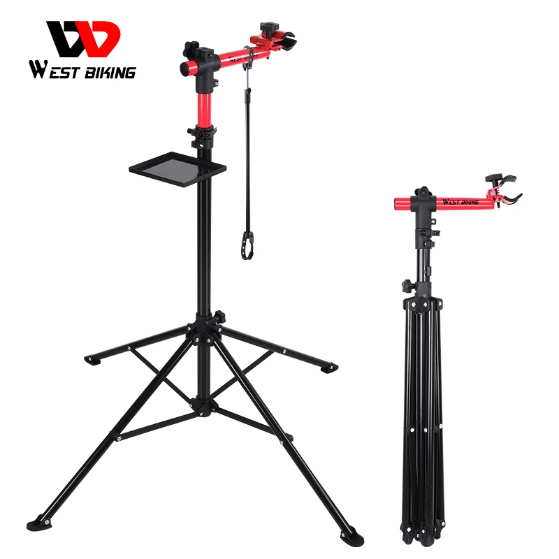 Professional Bicycle Repair Stand Portable Adjustable Bike Mechanics Workstand for MTB Road Bike Maintenance Repair Tools Holder