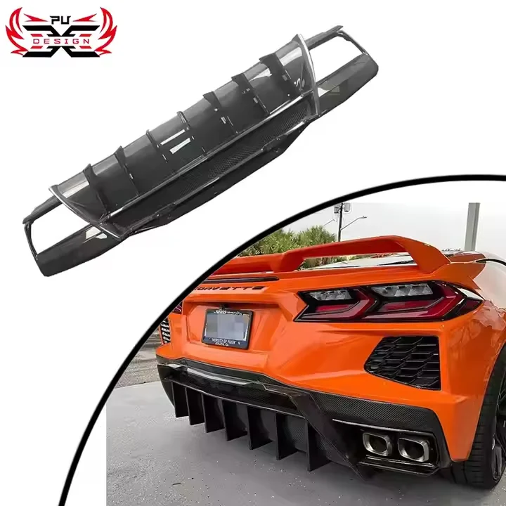 

Rear Diffuser For Chevrolet Corvette C8 Carbon Fiber Rear Bumper Rear Splitter Body kit