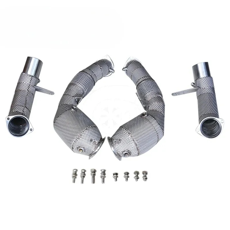 For BM W M850I G14 G15 G16 M550i G30 M650I 750I G11 G12 N63 22+ Exhaust Catted Downpipe With Heat Shield With OPF