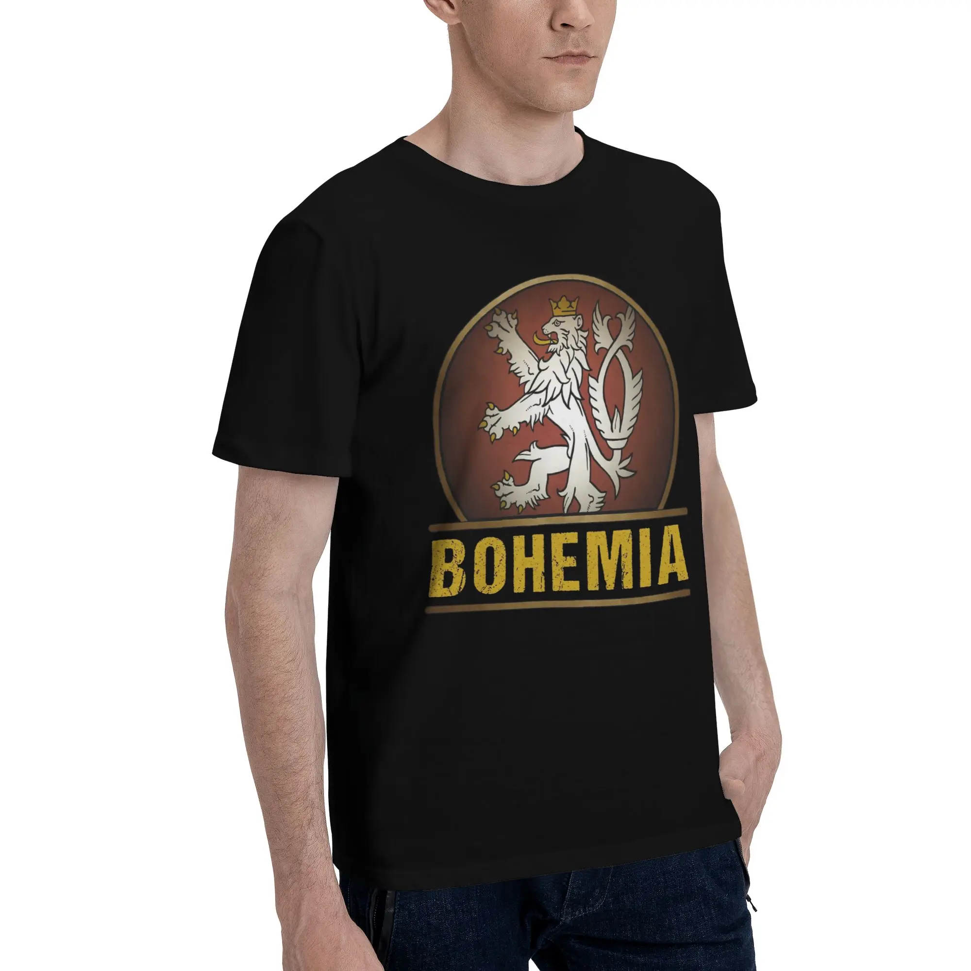 Czech Republic Coat of Arms Tee Shirt for Men Women Graphic Print T Shirts  100% Cotton Clothes
