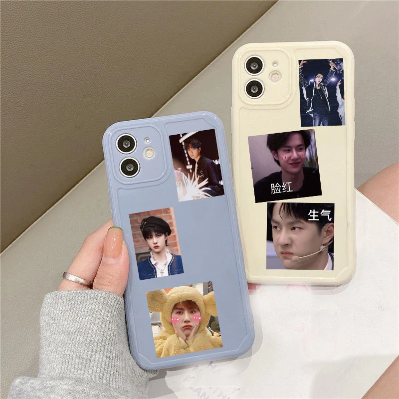 60PCS Wang Yibo Star Figure Waterproof Stickers Cute Diary DIY Handmade Label Sticker Cup Phone Laptop Guitar Luggage Decoration