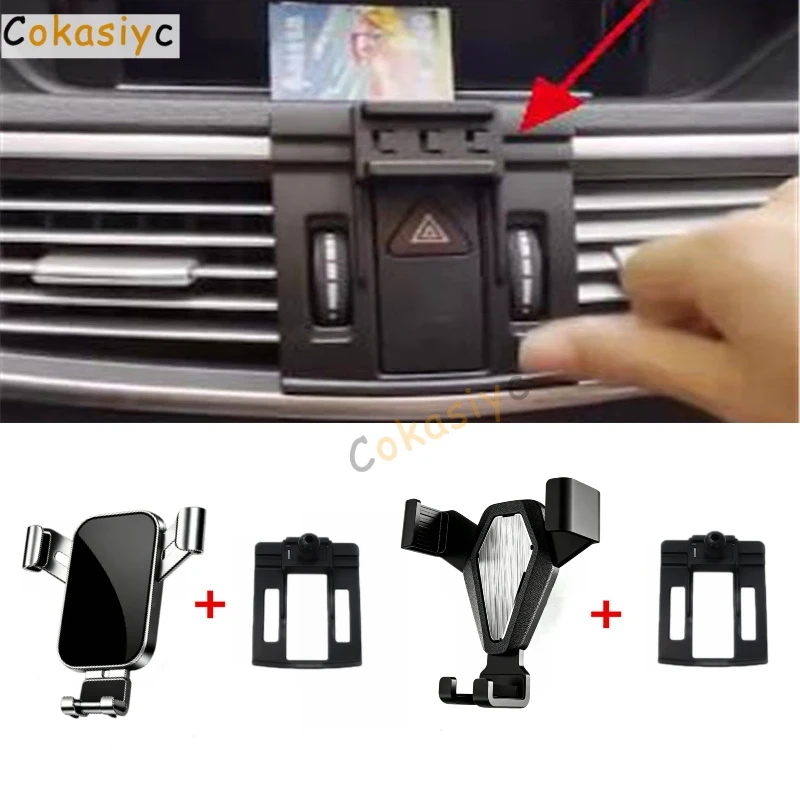 1Set Plastic Material For 2009-2012 Mercedes-Benz E200 E300 W212 Special Car Phone Holder Fixed Bracket Stand Mobile