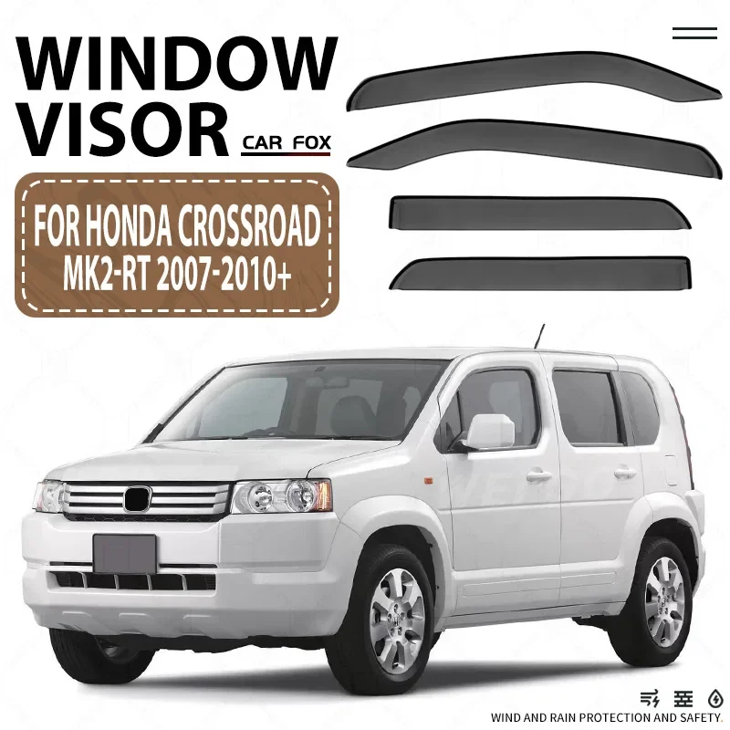 For Honda Crossroad 2007-2010+ Car Window Visor Awning Shelters Windshield Side Window Rain Sun Shade Auto Accessories