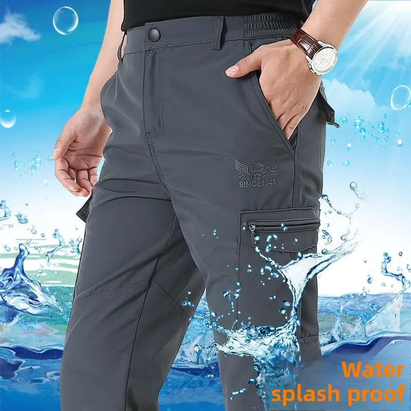 

Уличные повседневные свободные мужские брюки-карго Qui Dry Thiened, весенне-осенние прямые брюки с высокой талией, молодежные энергетические брюки