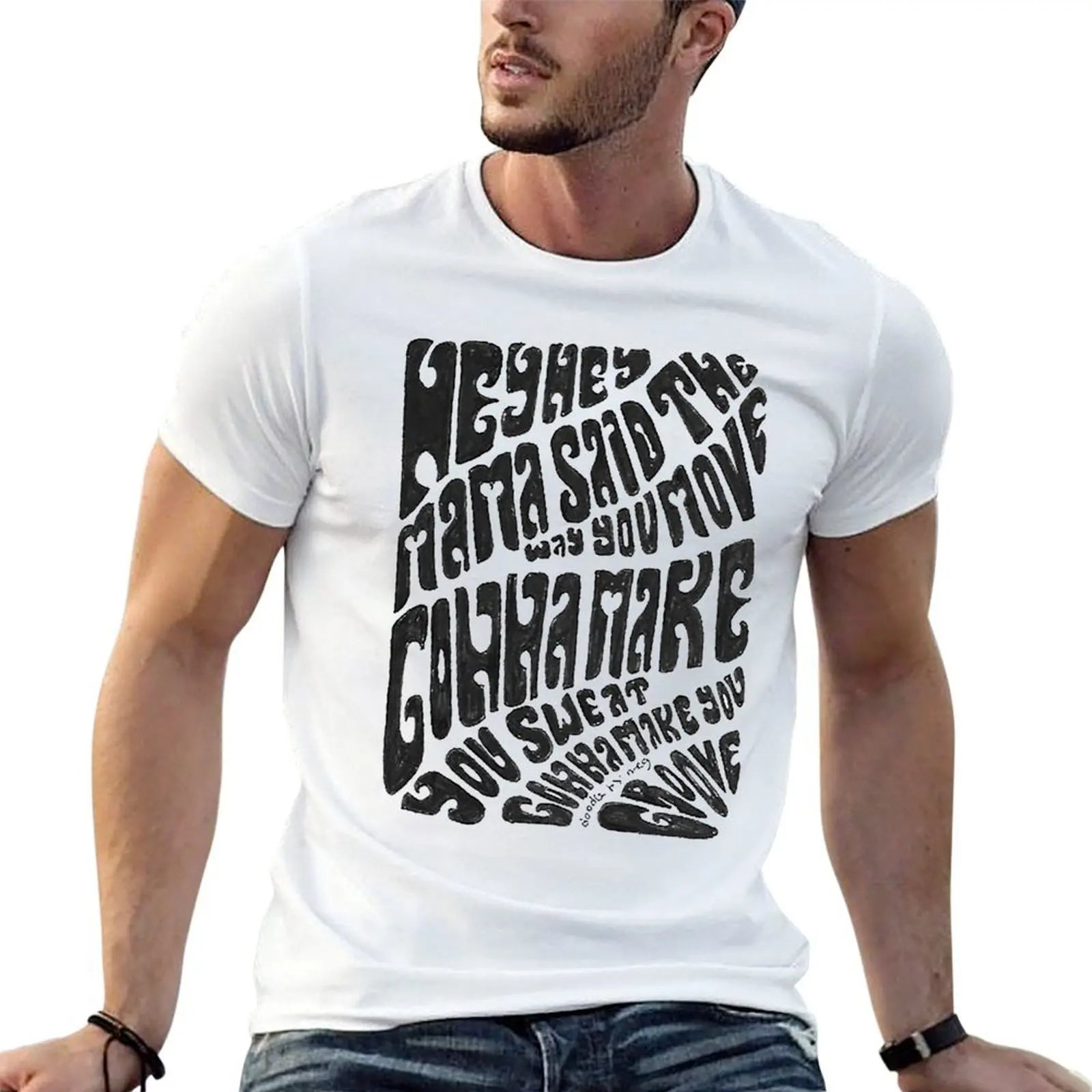 

Hey hey mama T-Shirt t shirts for man pack cotton t shirt man luxury T-Shirt