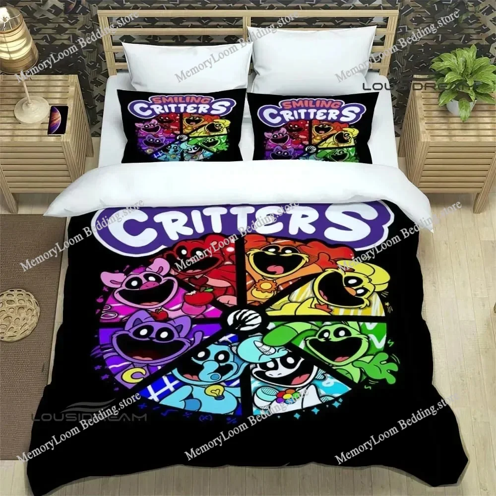 

3D Print Single-sided S-smiling Cartoon Printed Comfortable Bedspreads Comforter Duvet King Queen Bedding Set Birthday Gift