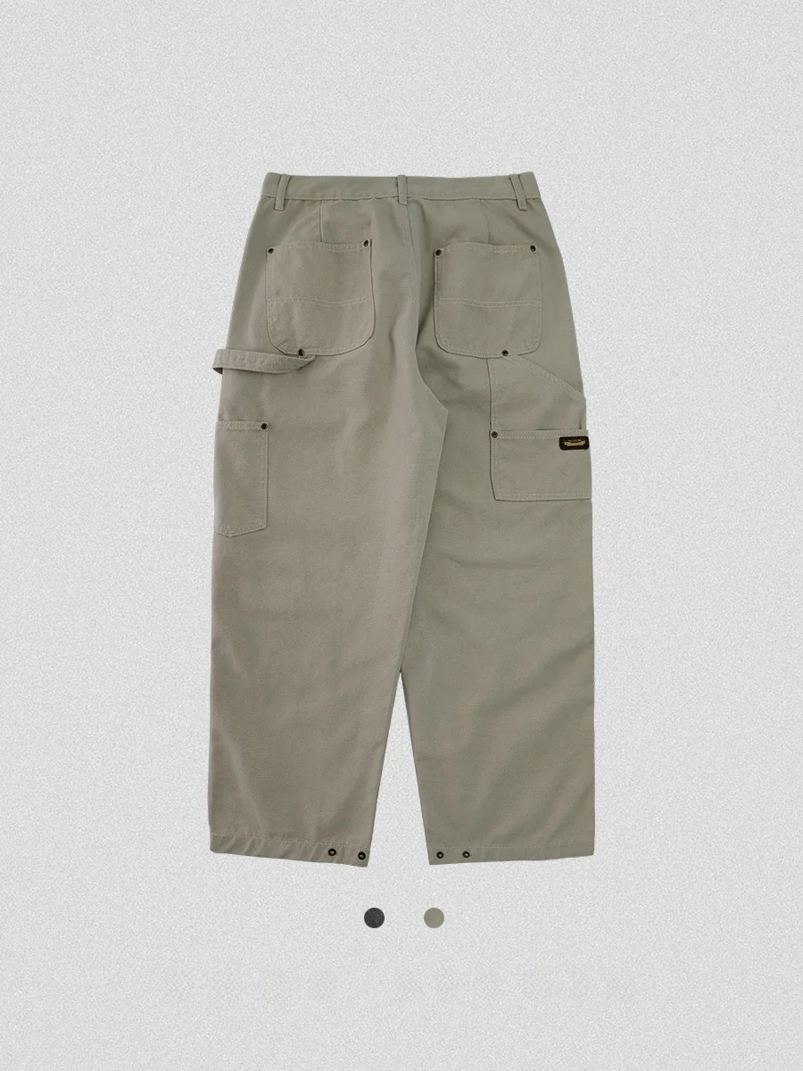 

Heavy Du Loose Fit Men's Work Trousers Long Pants Youthful Energy Sle Polyester Cotton Blend Autumn Season Color